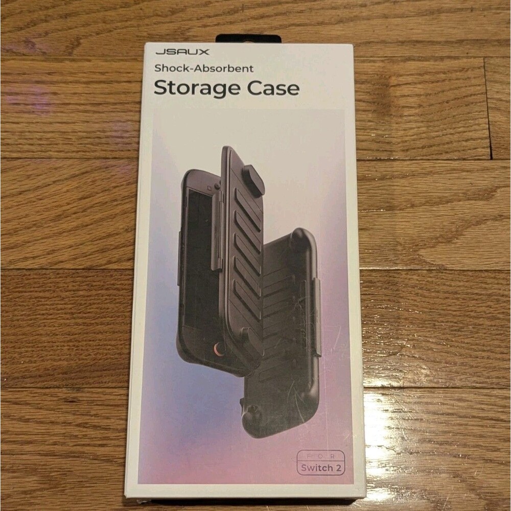 JSAUX Shock Absorbent Storage Case cover for Nintendo Switch 2 Translucent Black